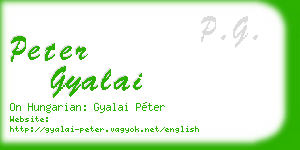 peter gyalai business card